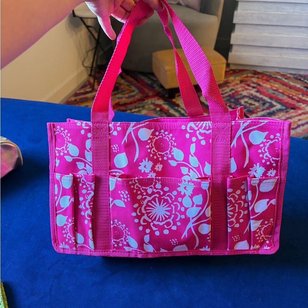 Thirty-One Pink and White Floral Tote